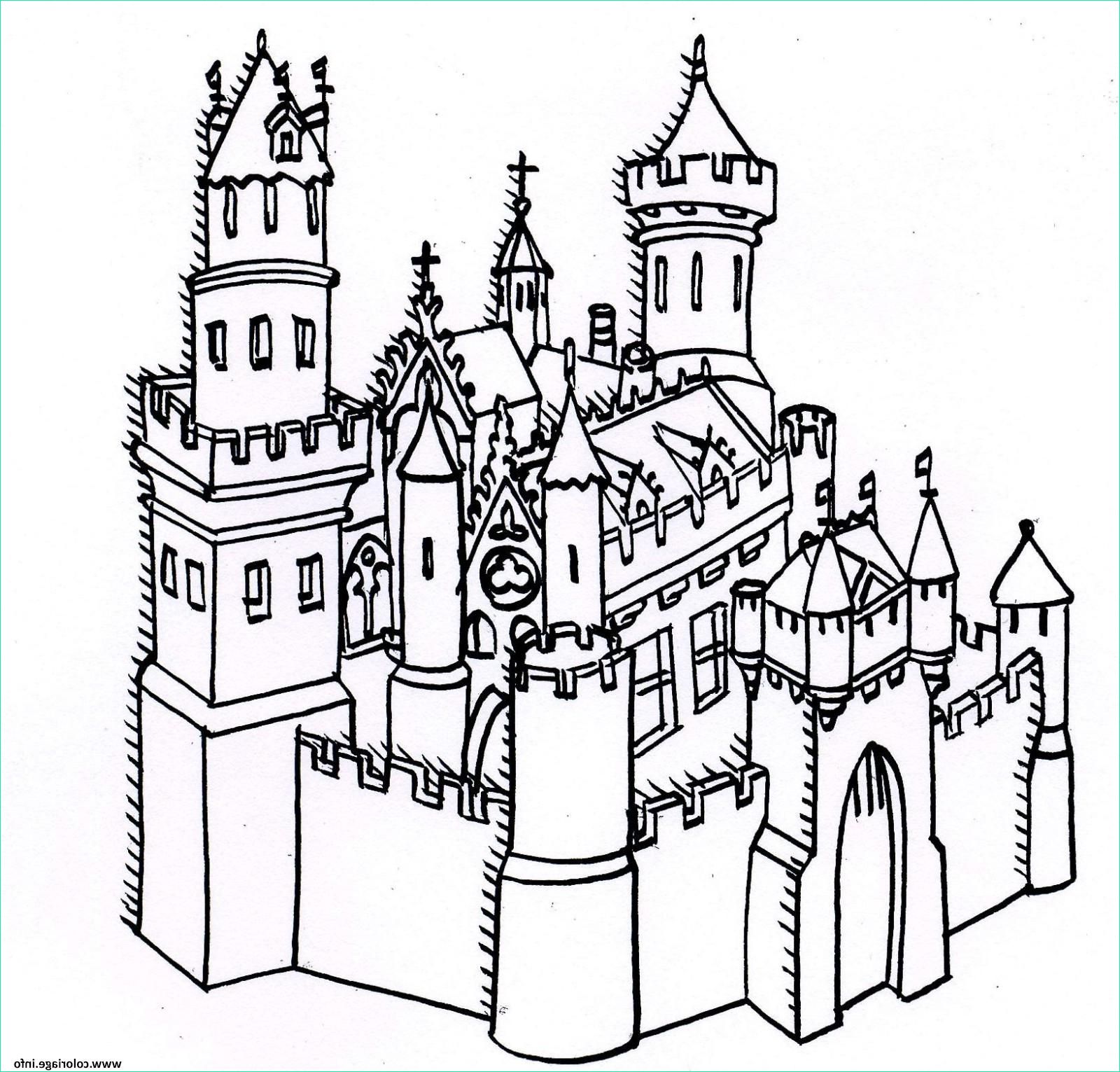 chateau forteresse coloriage dessin