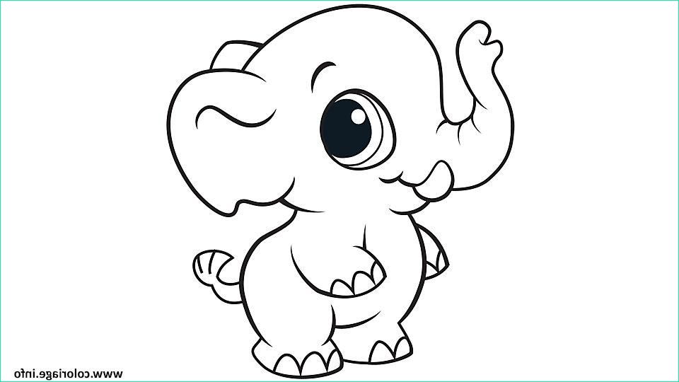 elephant cute mignon animaux coloriage