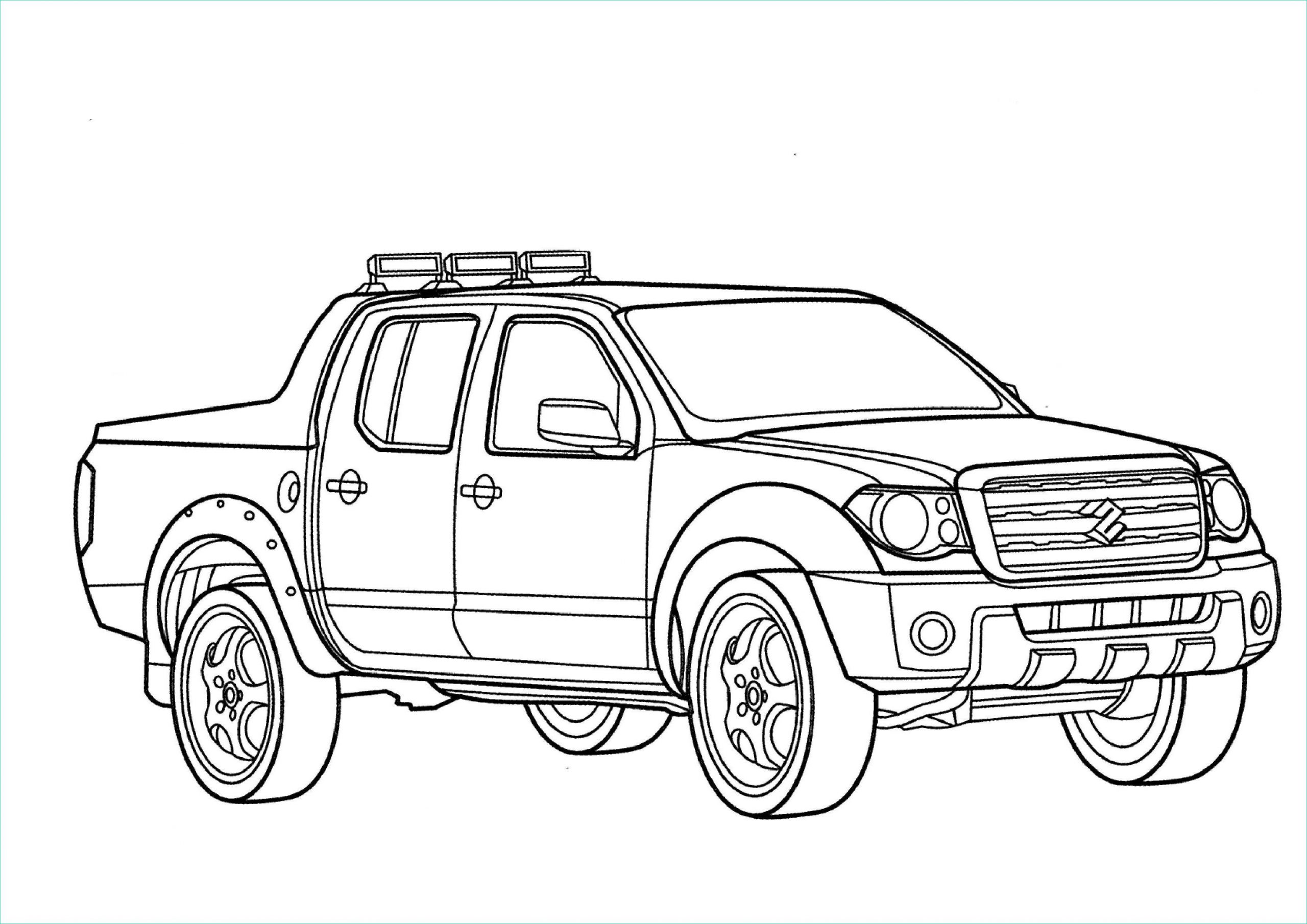 police truck coloring pages