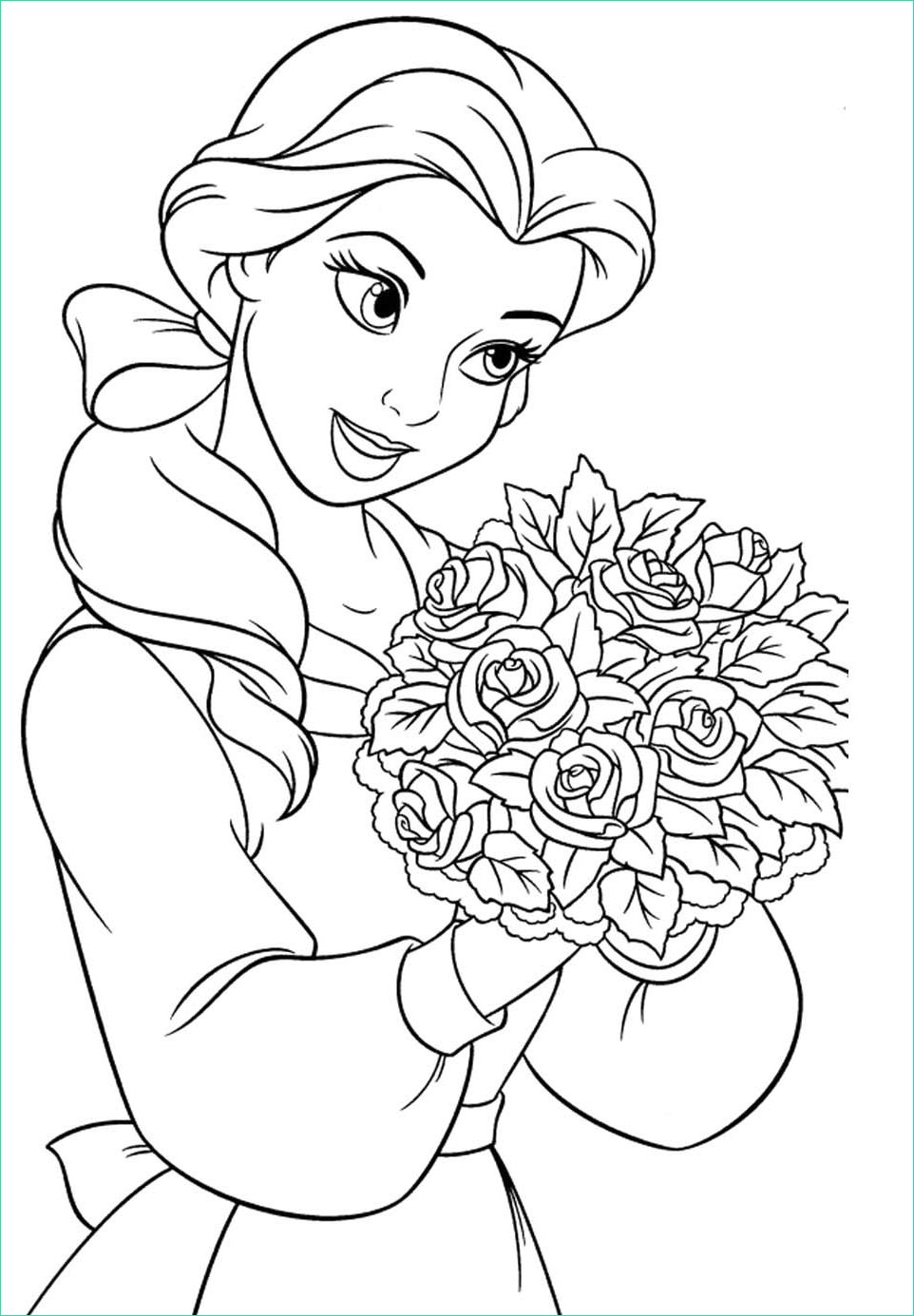 belle disney princess coloring pages