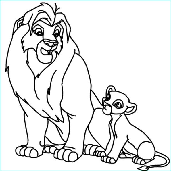 dessin walt disney a colorier le roi lion