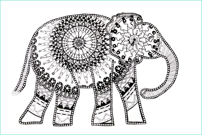 meilleur pour dessin elephant mandala
