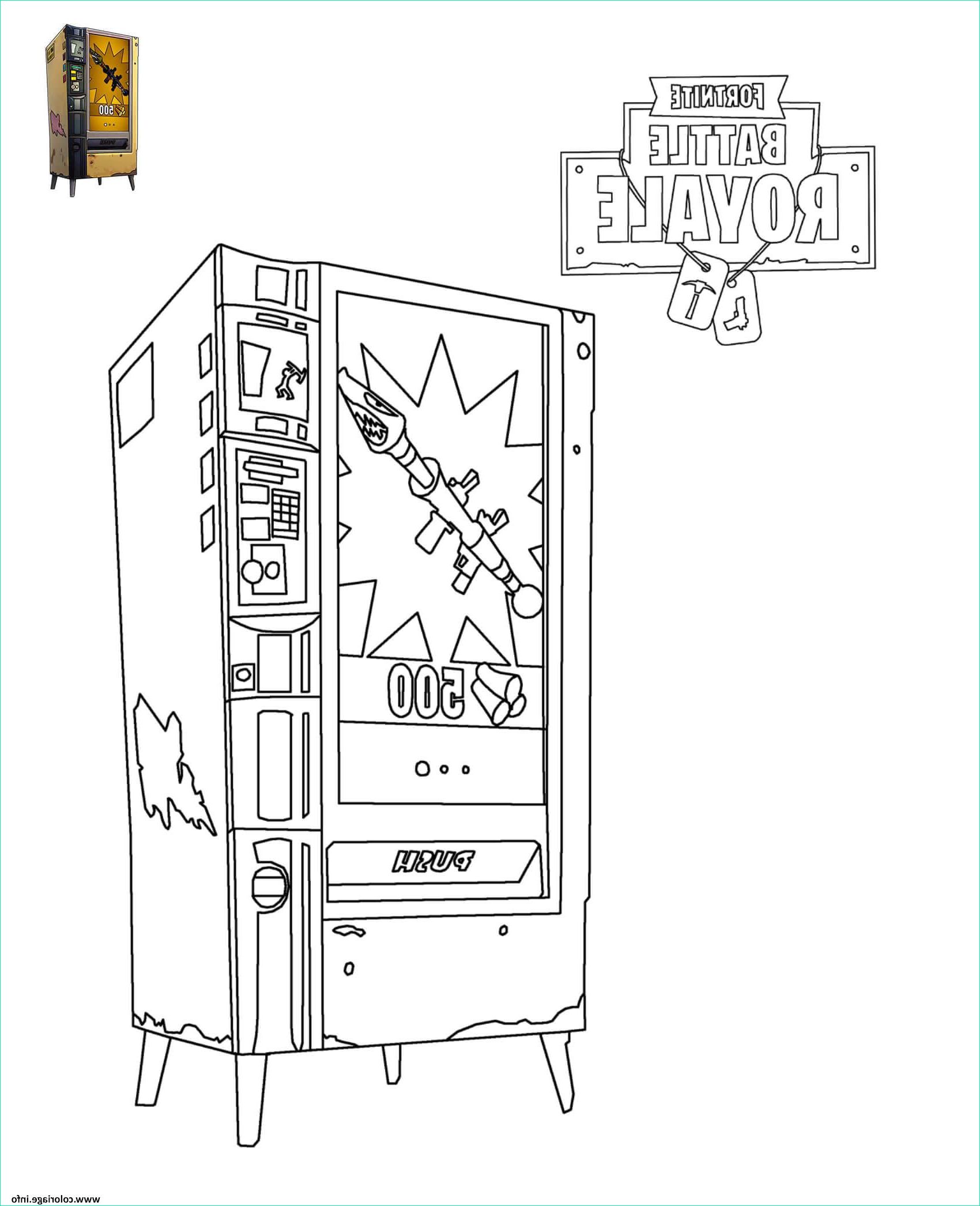 fortnite vending machine coloriage
