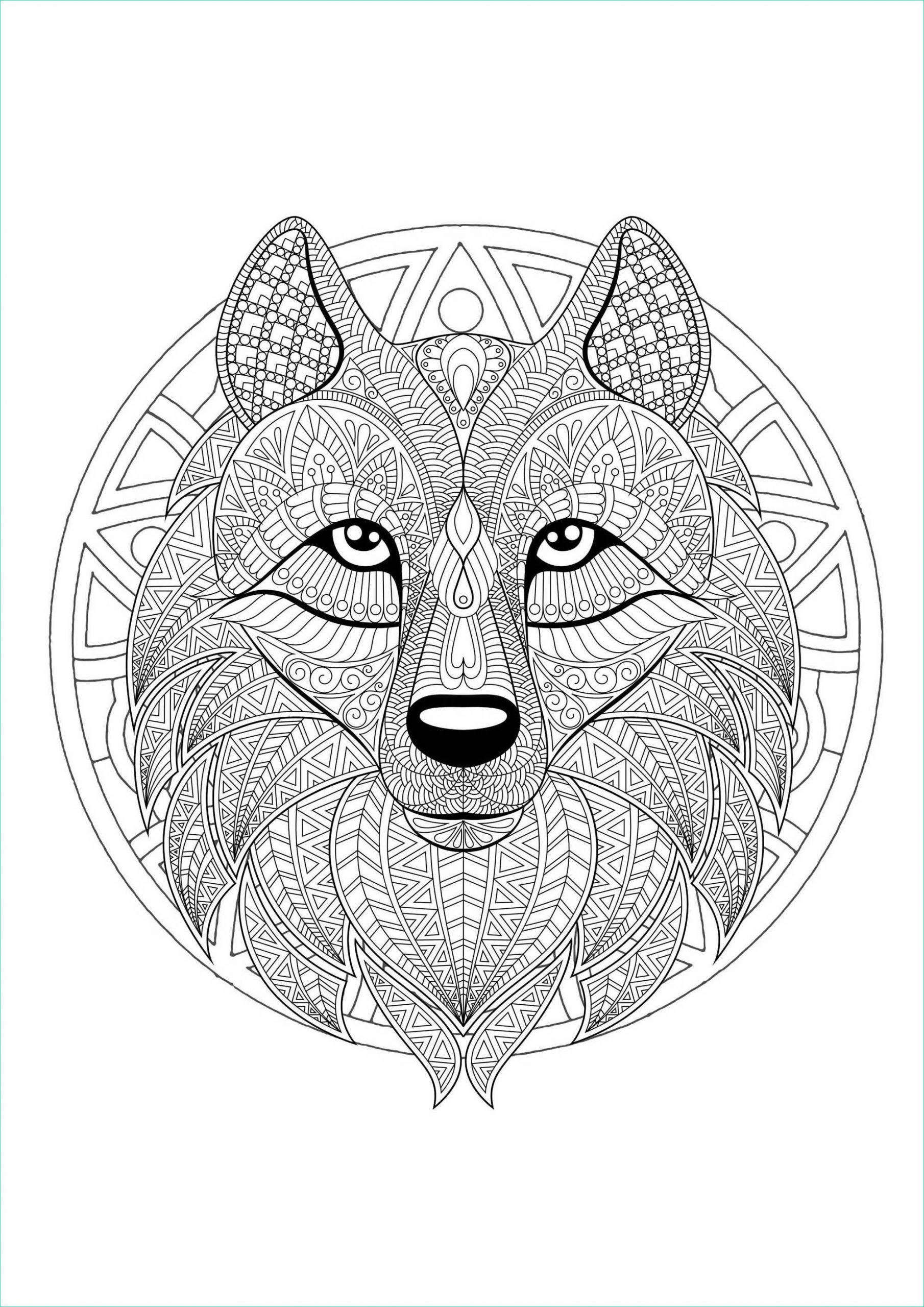 image=mandalas coloring mandala wolf head 2 1