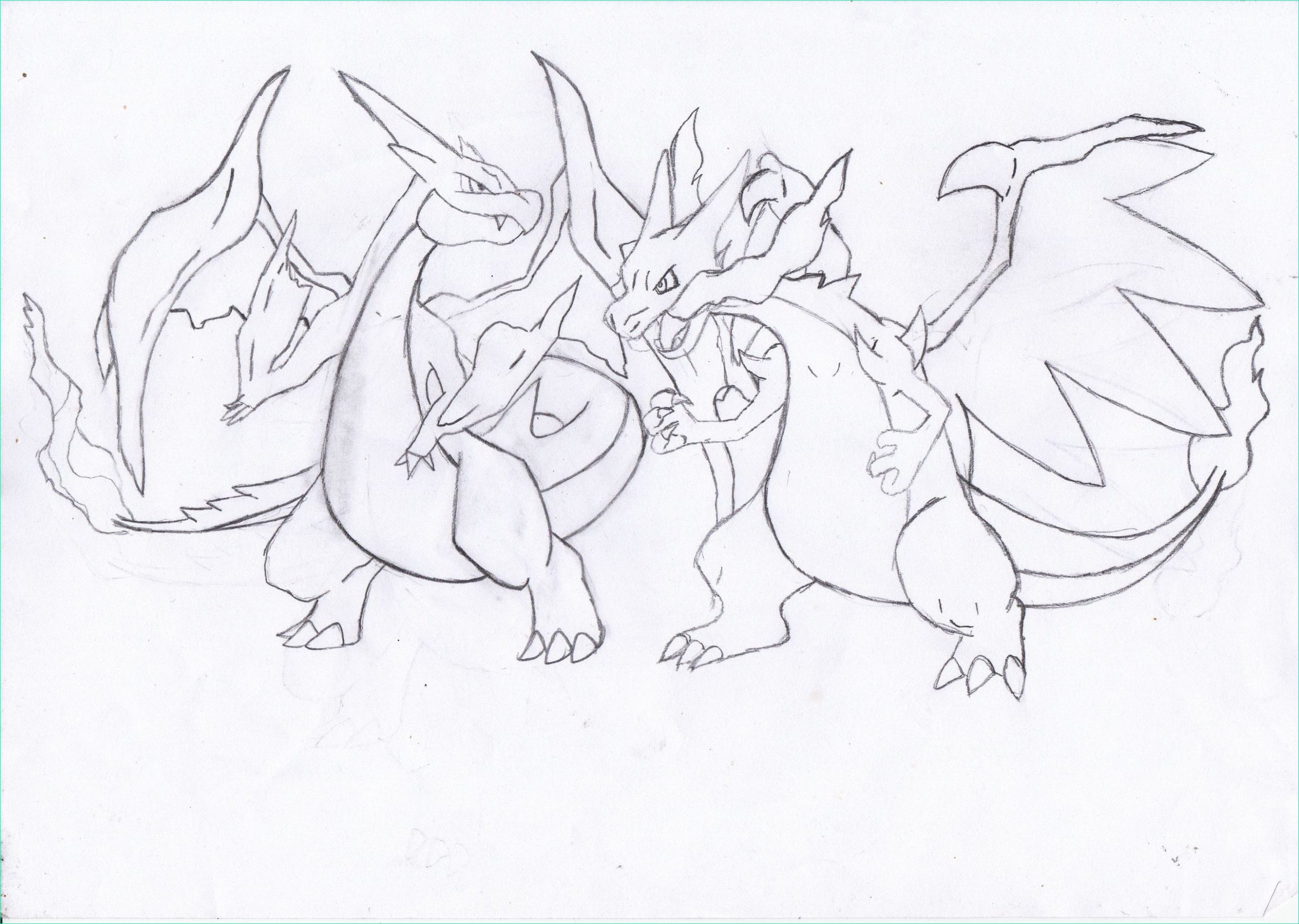 coloring pages of mega charizard y pokemon sketch templates
