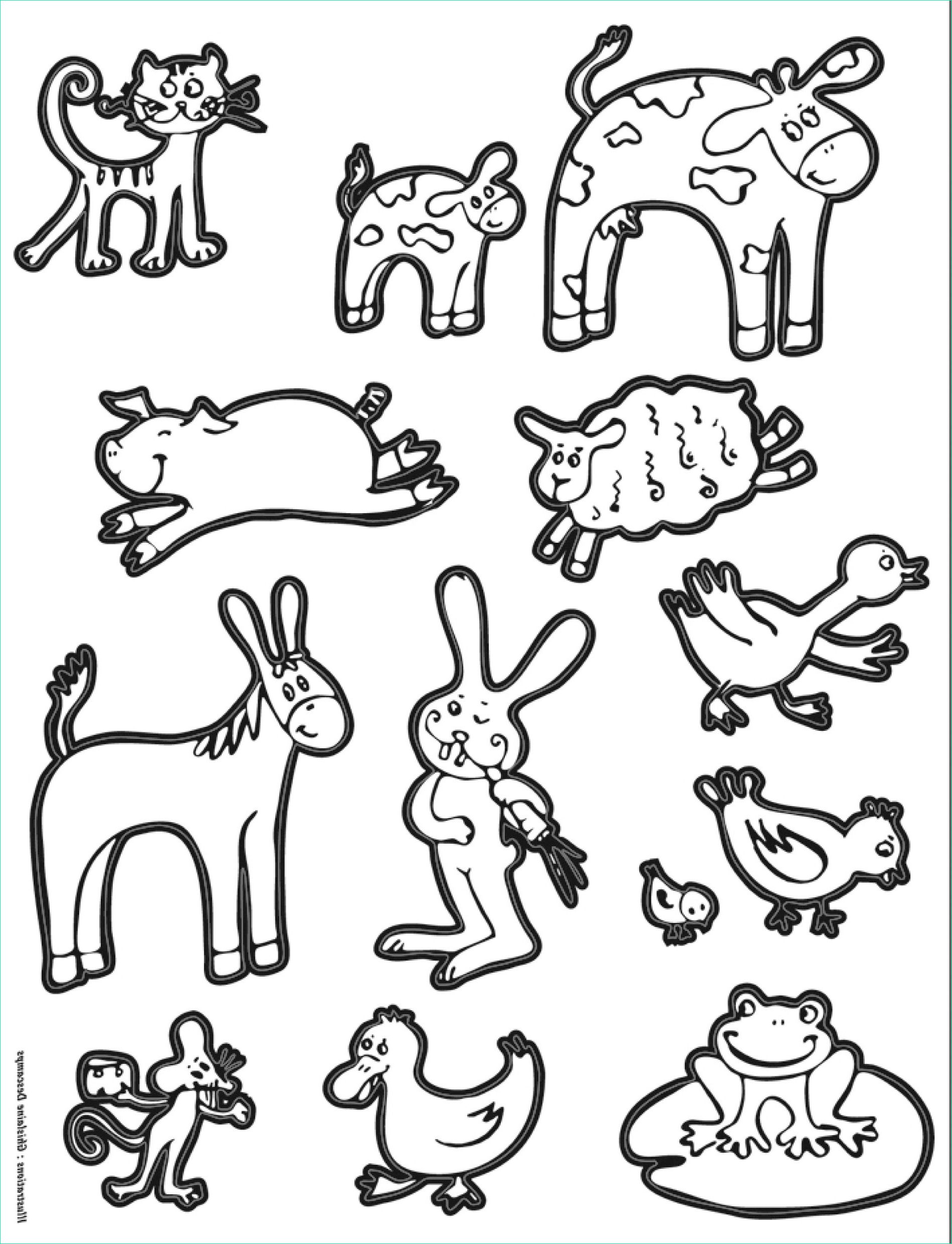 Gommettes Stickers a colorier Animaux