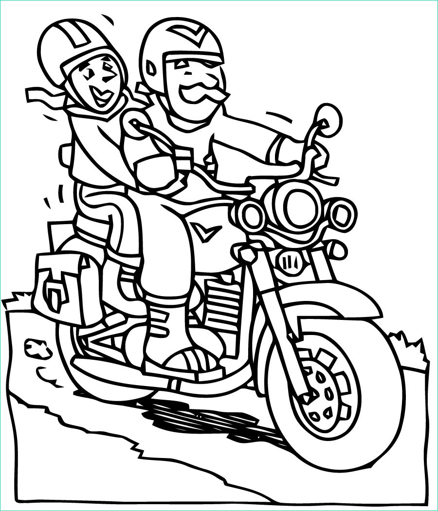 dessin a colorier moto cross