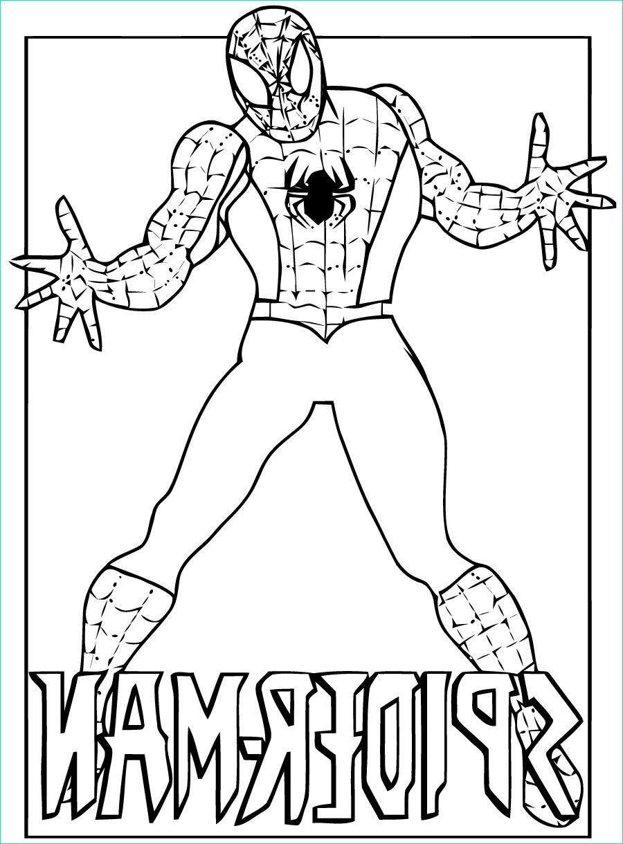 dessin spiderman a imprimer