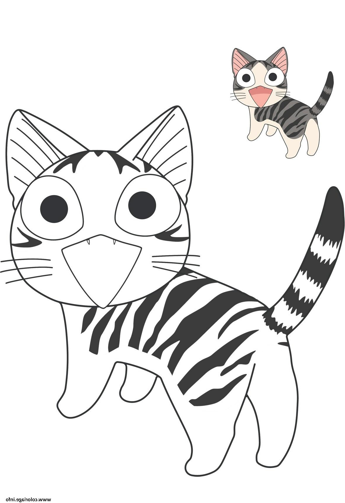 chat chi vie de chat coloriage dessin
