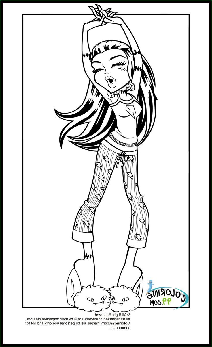 genial coloriage monster high soiree