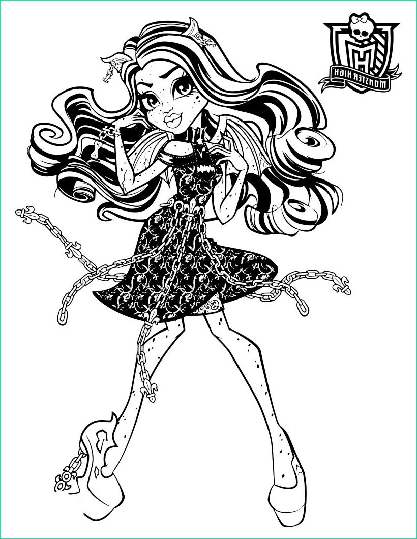monster high haunted coloring pages