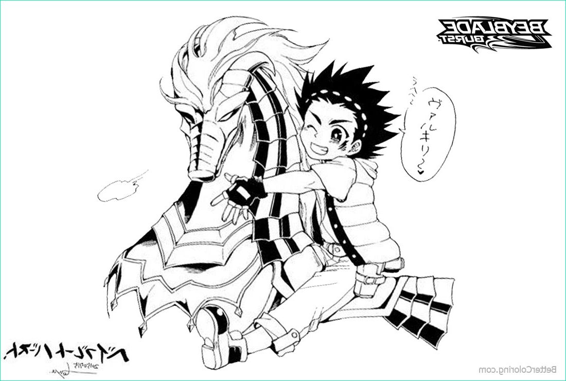 beyblade burst coloring pages kai with dragon