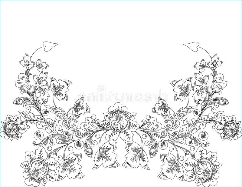 images stock contour de dessin de fleur de blak image