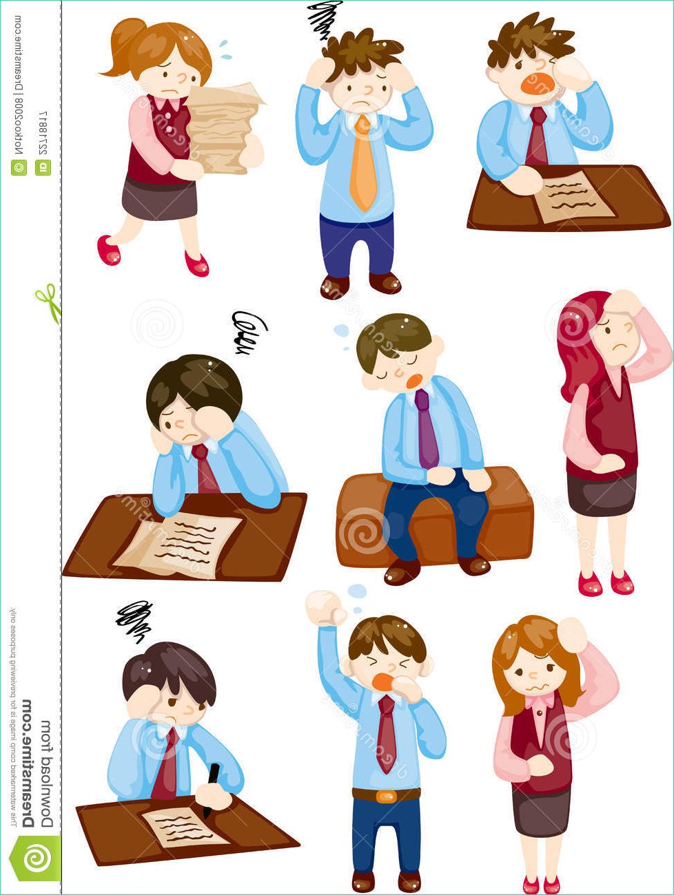 royalty free stock photography cartoon tired businessman image