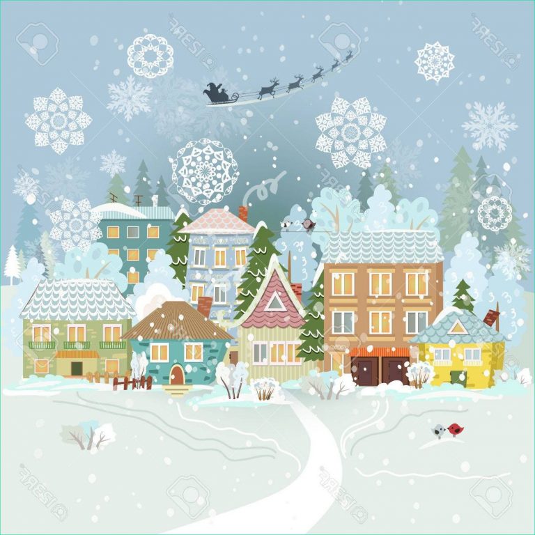 Dessin Paysage Noel Élégant Galerie Paysage D Hiver Mignon Joyeux Noël Clip Art Libres De