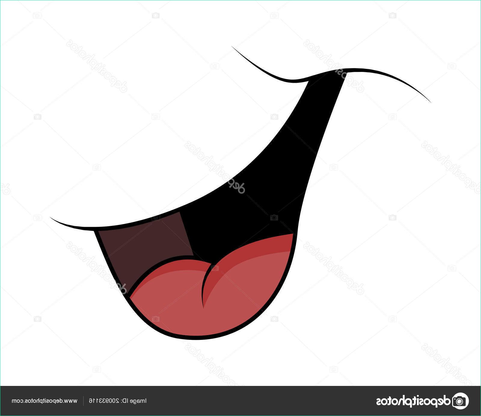 stock illustration smile mouth ic book character