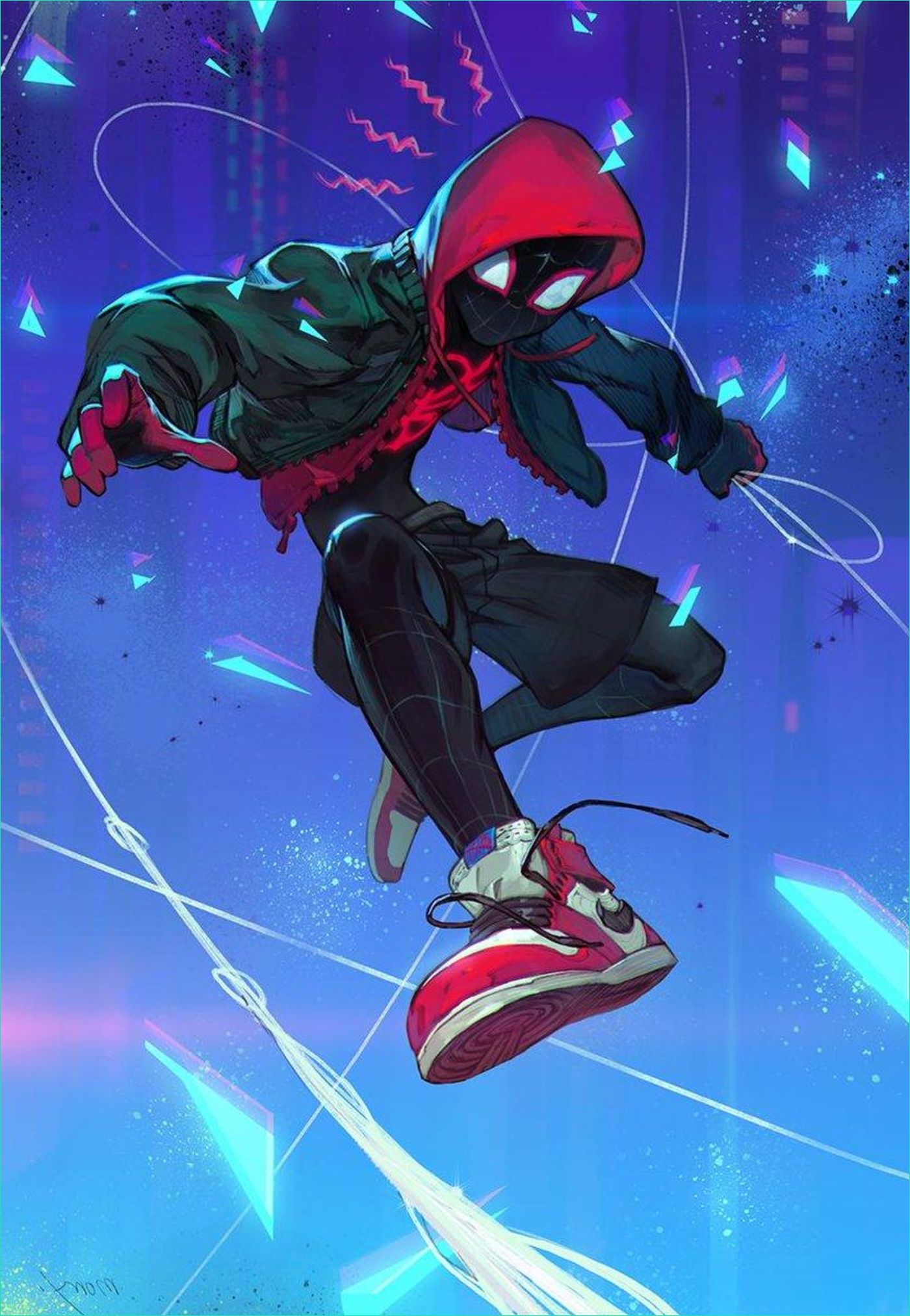 fanart spider man into the spider verse morry