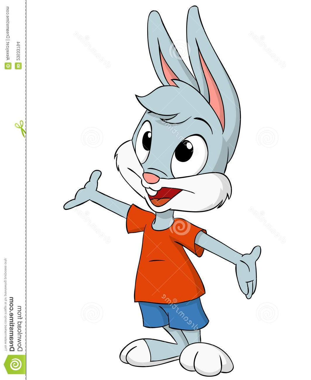 stock images cartoon easter rabbit isolated white image
