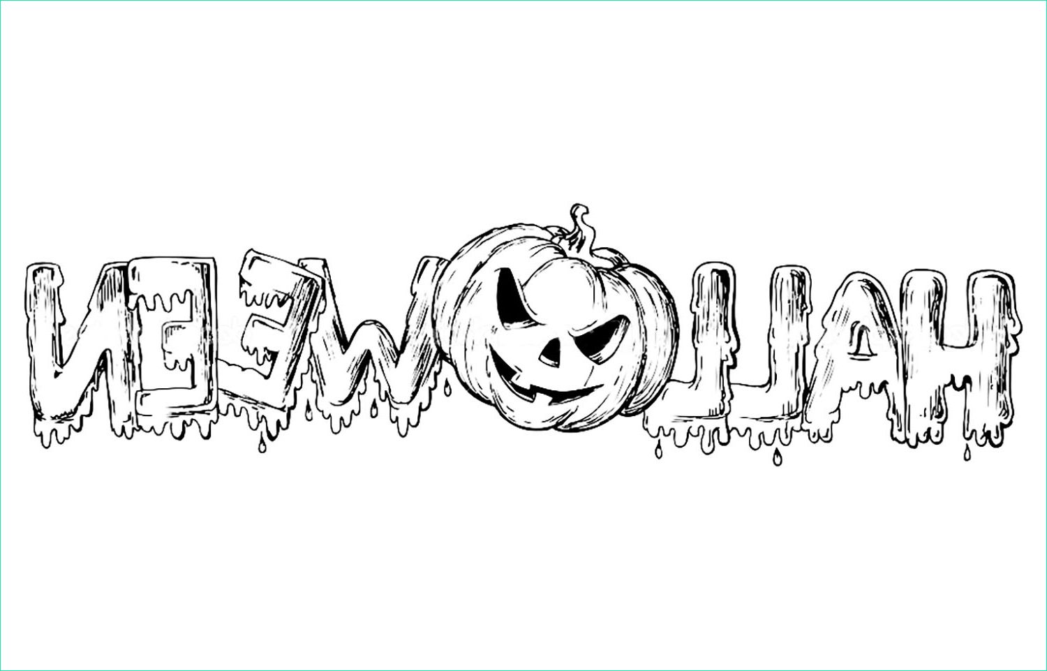 image=halloween coloriage halloween texte et citrouille 1