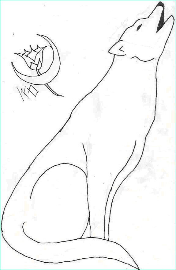 simple drawings of wolves