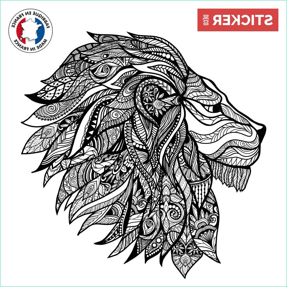 sticker lion mandala