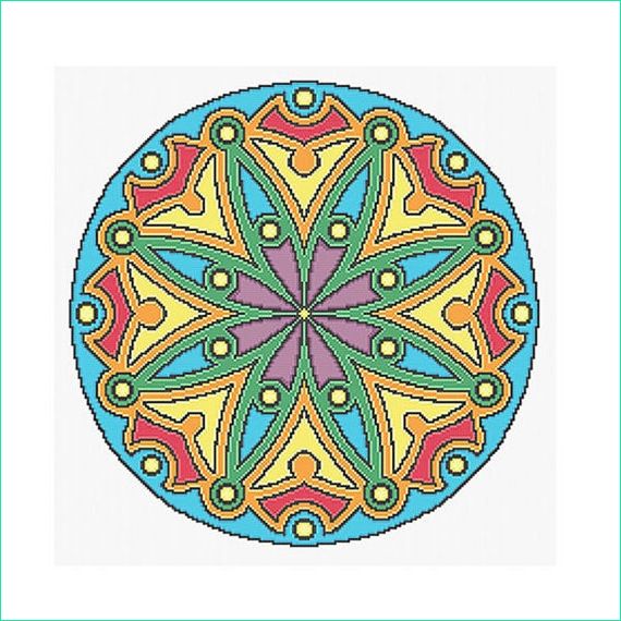 mandala cross stitch colorful mandala