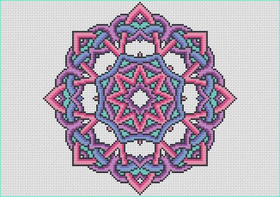 pattern knotty mandala cross stitch