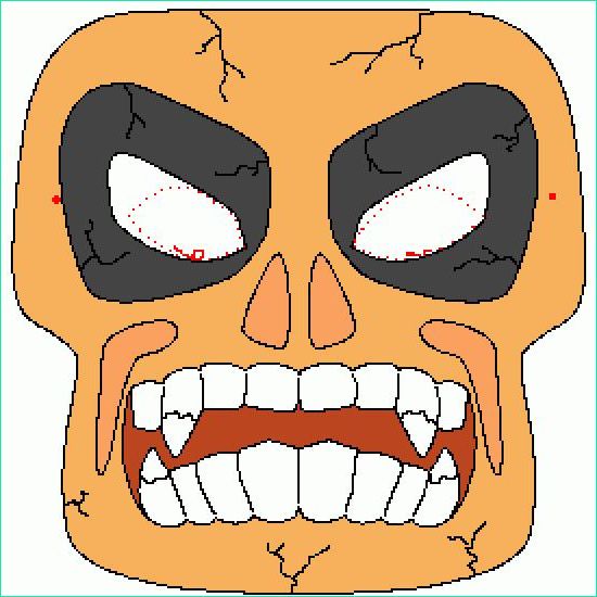 masque halloween decouper squelette monstre 18