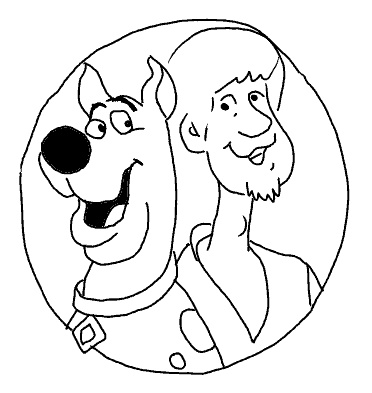 Scooby Doo e il suo amico Shaggy da colorare