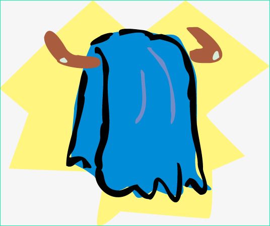 cartoon blue towel vector
