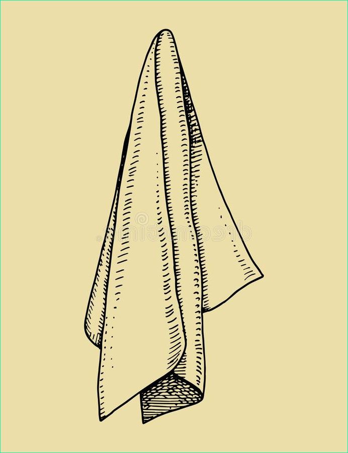 les serviettes cuisine dirigent croquis objet d isolement dessin serviette image