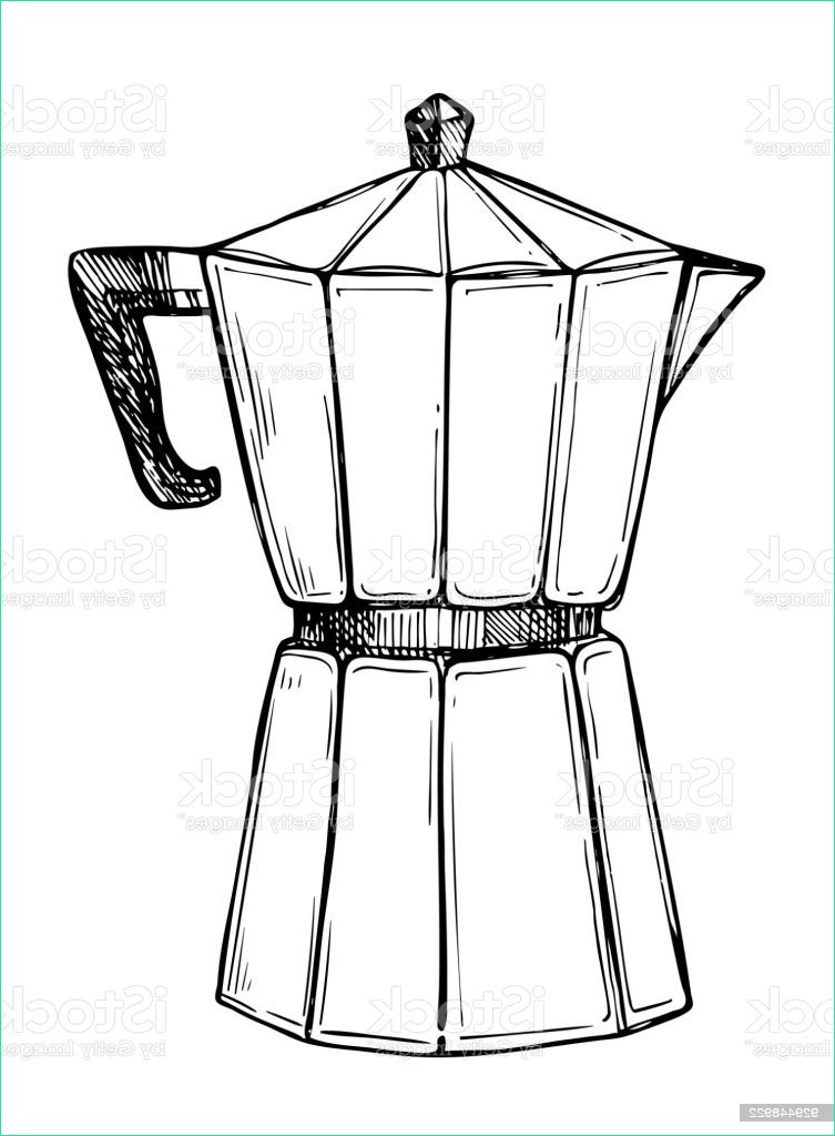 coffee maker freehand pencil drawing gm