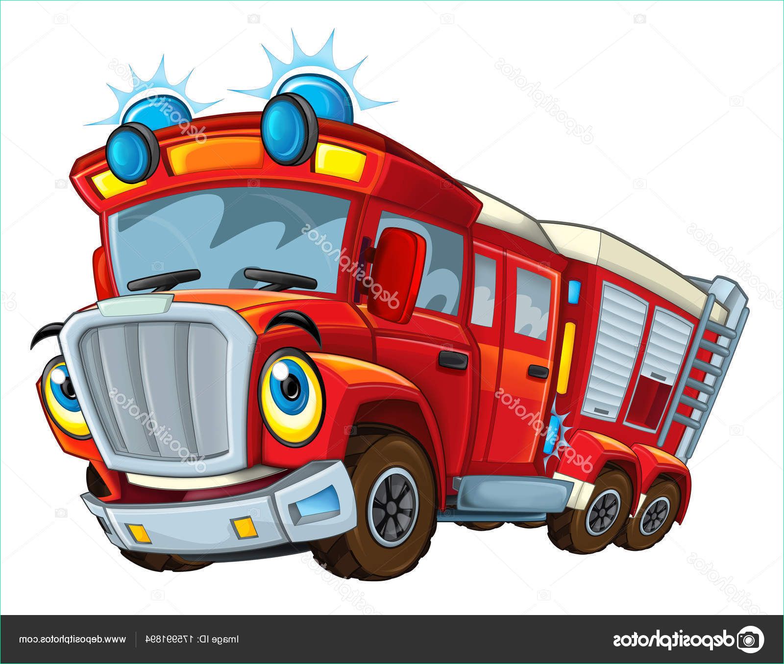 inspiration camion pompier dessin anime