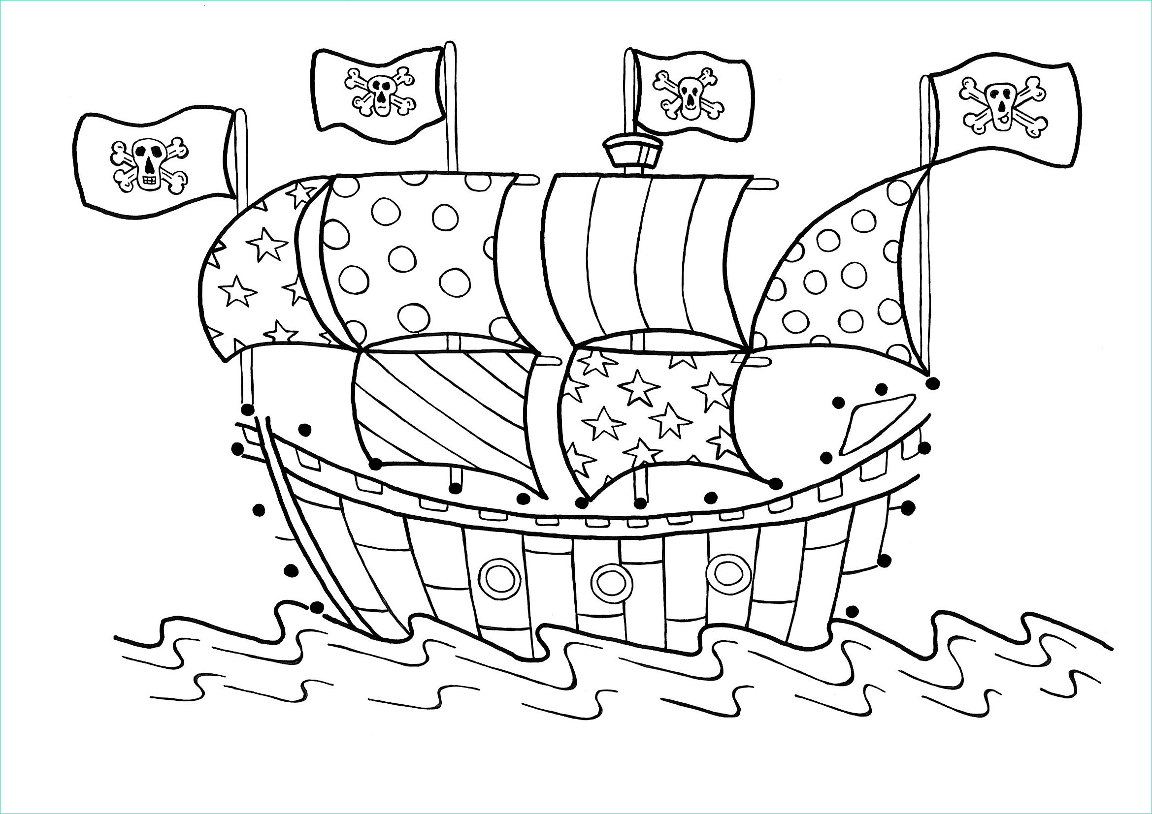dessin bateau pirate a imprimer 3479