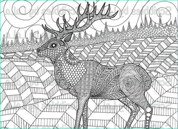 printable adult coloring page elk high