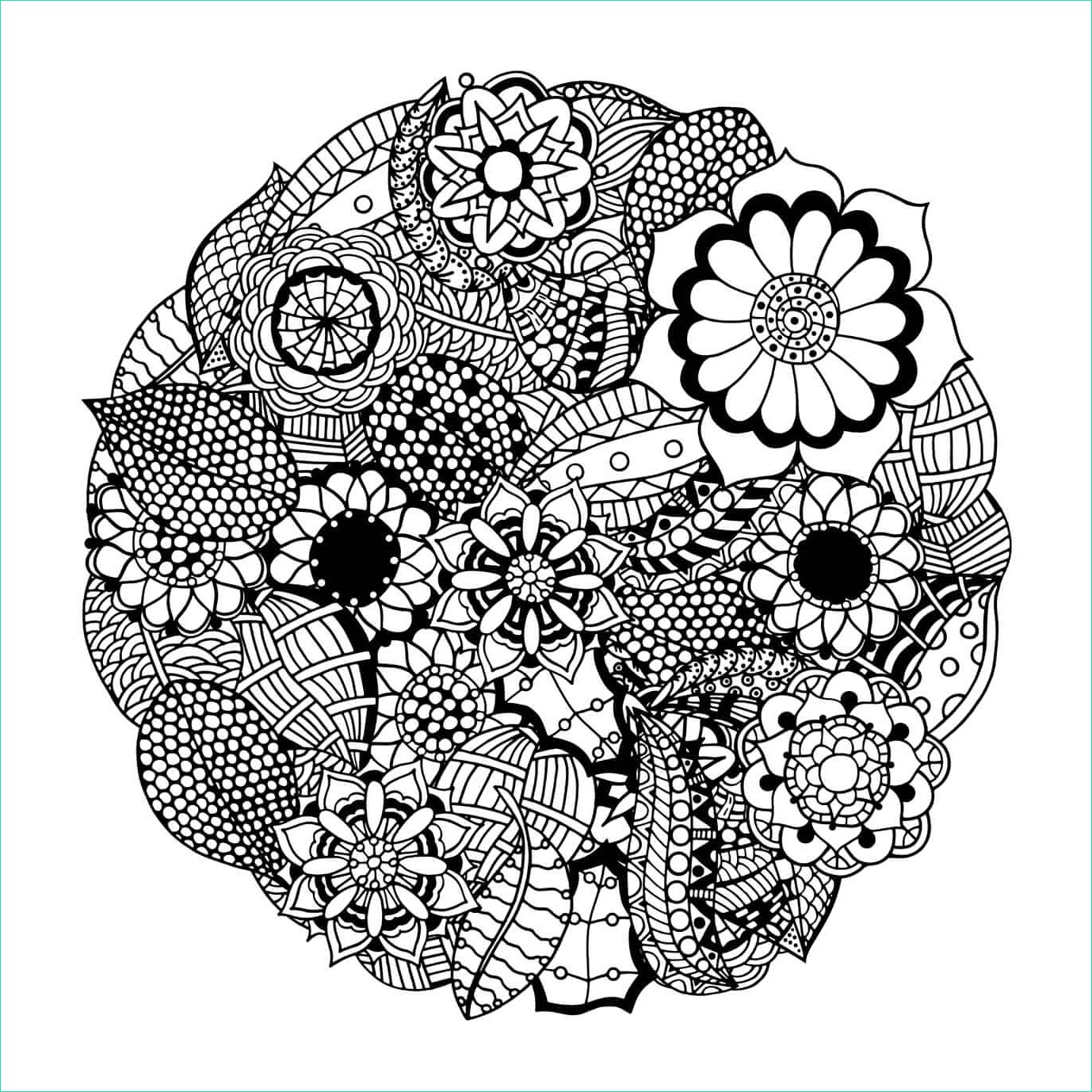 these printable abstract coloring pages relieve stress and help you meditate