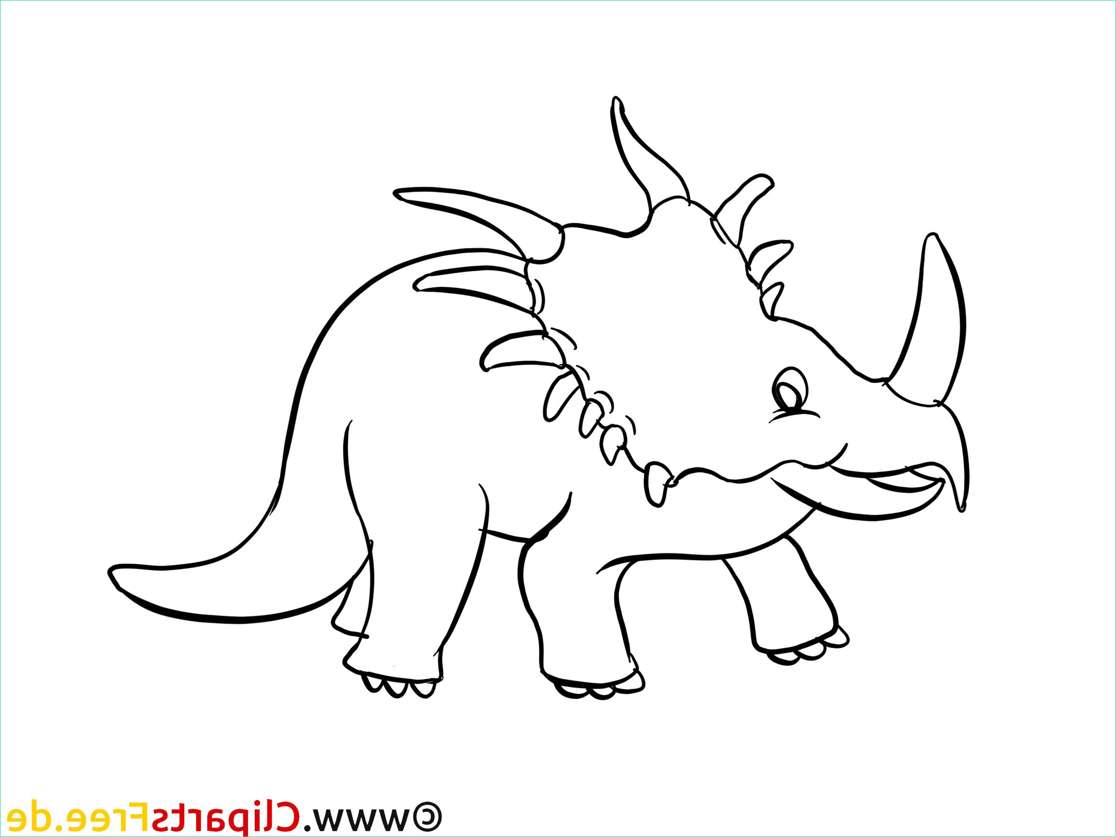tricératops dessin – dinosaures gratuits à imprimer