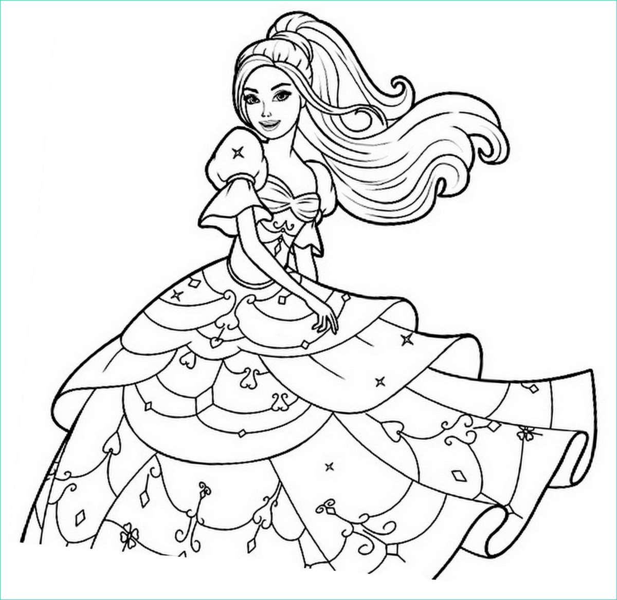 imprimer coloriage princesse