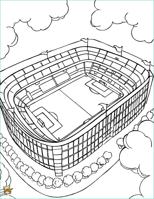 coloriage de foot psg a imprimer dessin stade de football