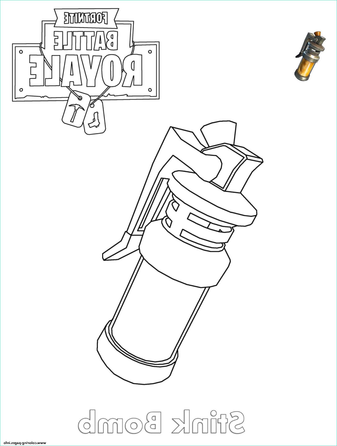 stink fortnite item printable coloring pages book