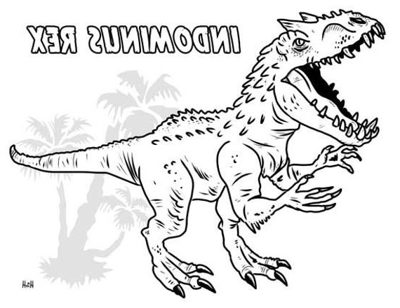 indominus rex printable coloring page