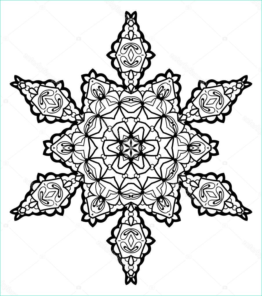 stock illustration snowflake mandala vintage decorative elements