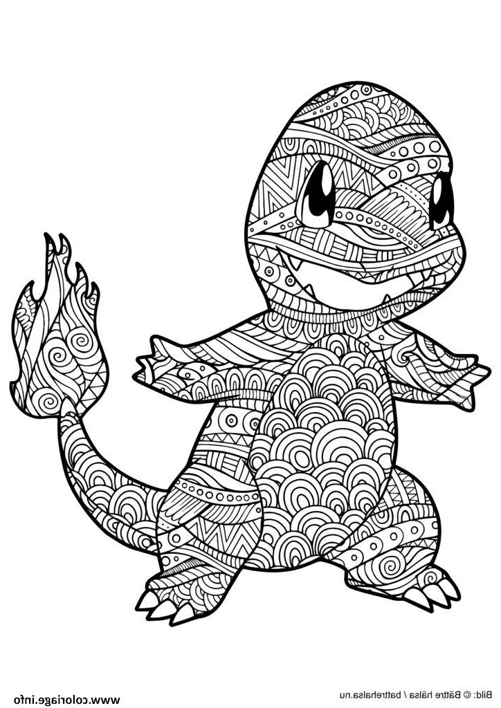 mandala pokemon charmander salameche coloriage