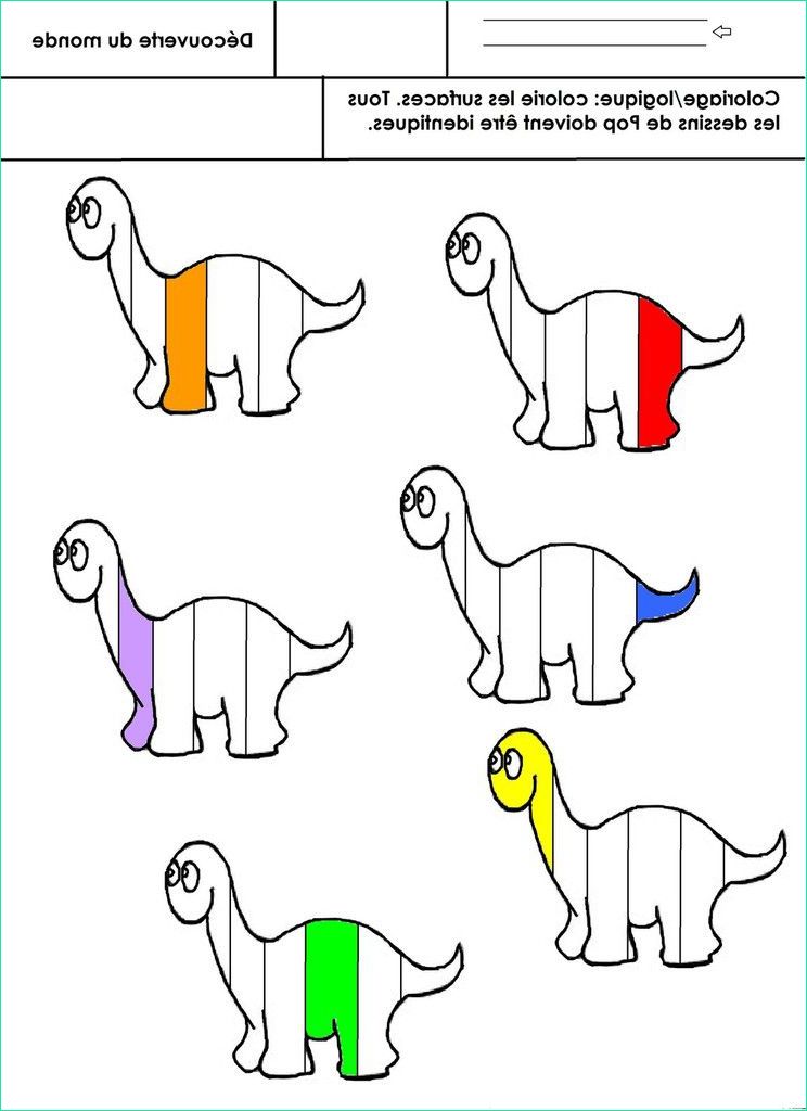 dinosaures coloriage pop logique