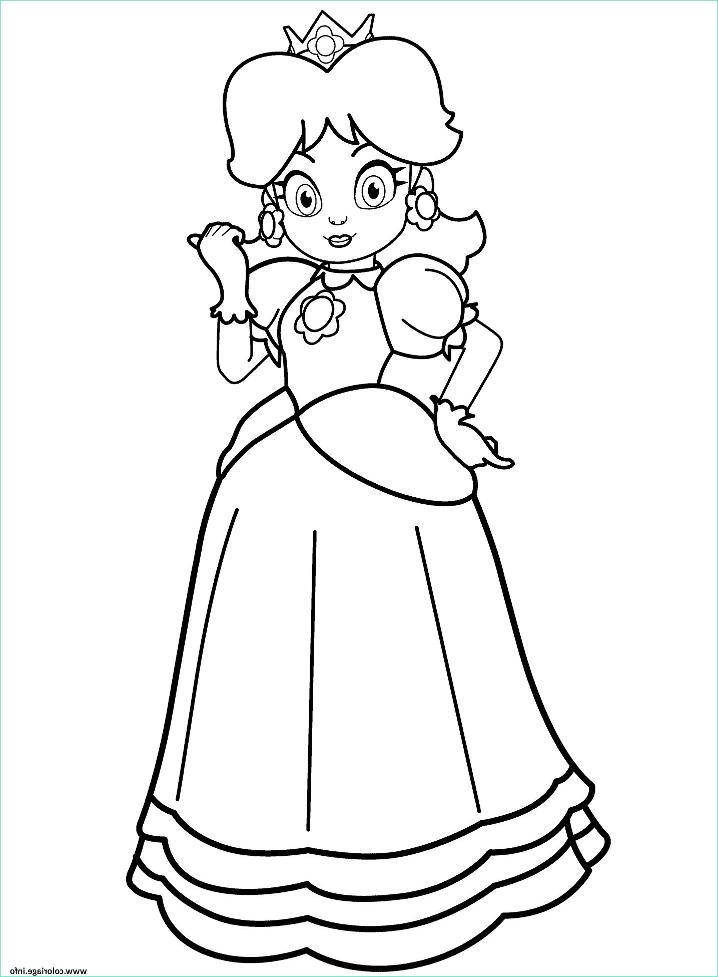 princess daisy coloriage dessin