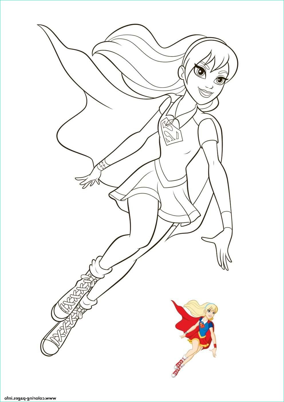 supergirl super hero girls printable coloring pages book
