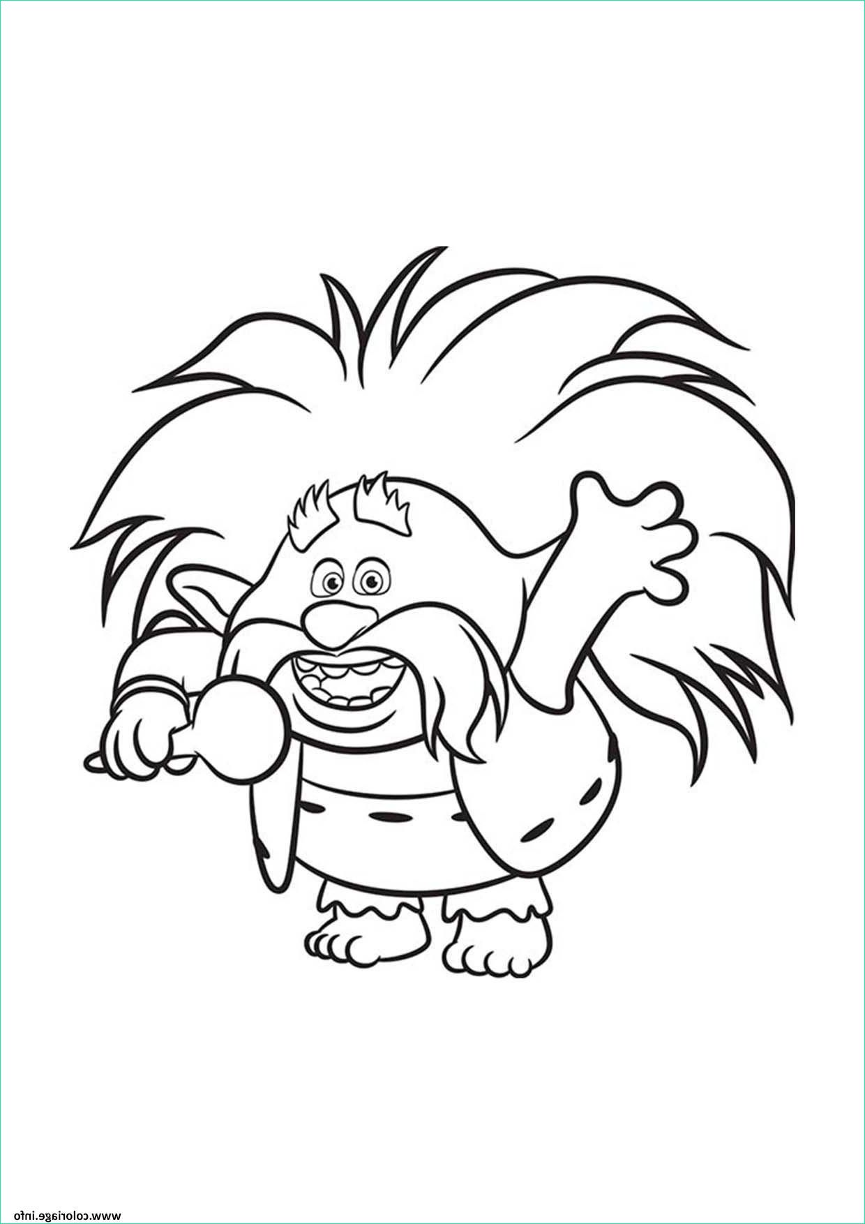 les trolls roi papy coloriage dessin