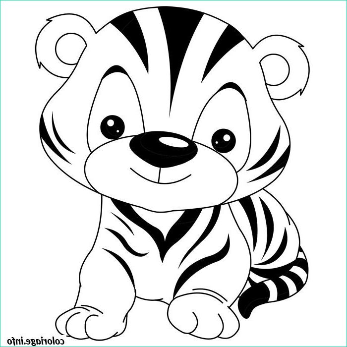 de bebe tigre rigolo coloriage 27