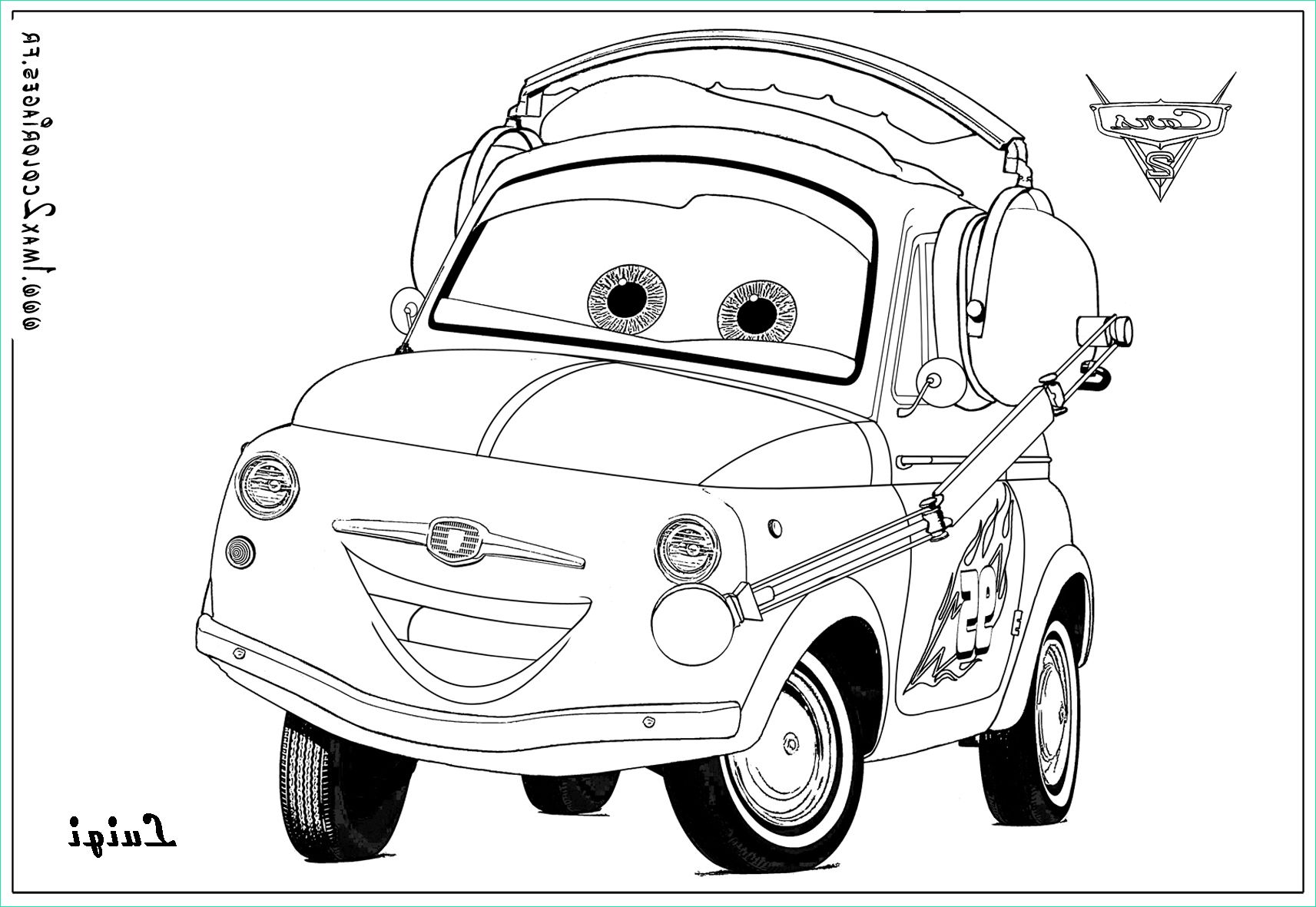 coloriages cars 2 eng