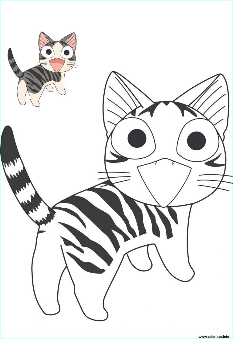 dessin de chat a imprimer cool photographie coloriage chat chi vie de chat jecolorie